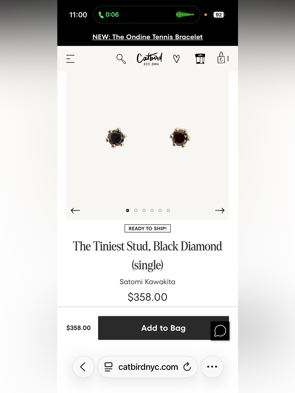 CB Tiniest Stud Earrings 14k